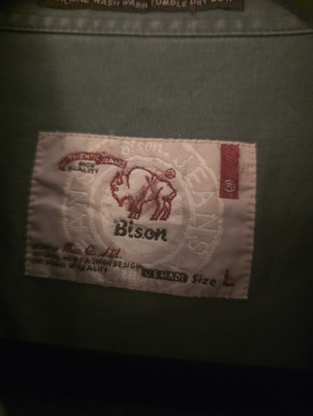Bison Button Up - Large - Picture 4 of 4